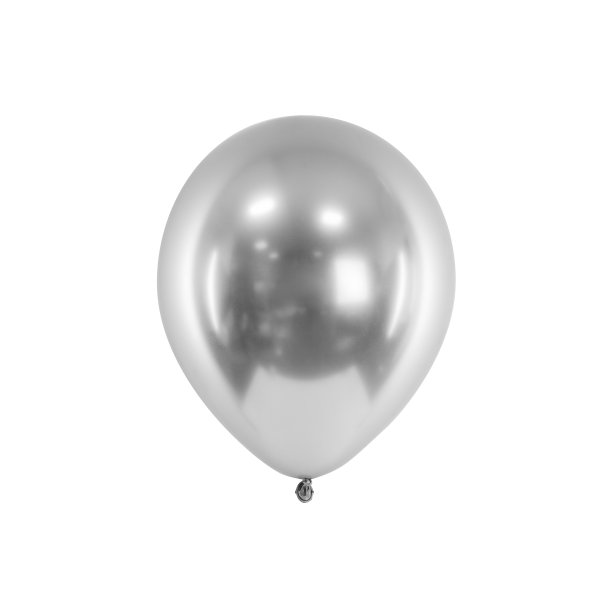 Ballonger - Glossy - Slv - 30 cm - 10 stk