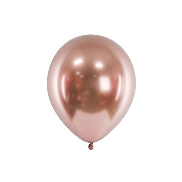 Ballonger - Glossy - Rosgull - 30 cm - 10 stk