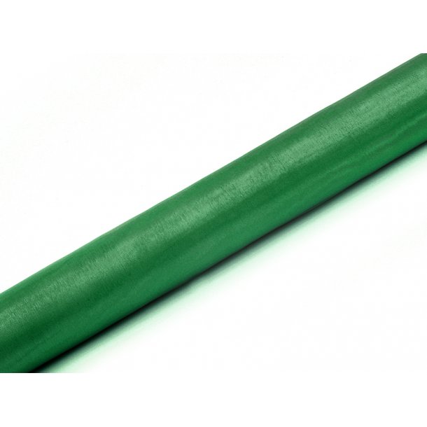 Bordlper - Organza - Ensfarget - Emerald grnn - 36 cm x 9 m