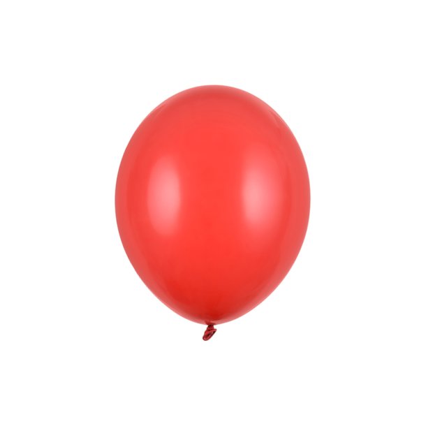 Ballonger - Strong - Pastell - Rde - 30 cm - 10 stk