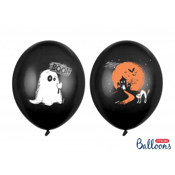 Ballonger - Halloween - Boo - 30 cm - 6 stk