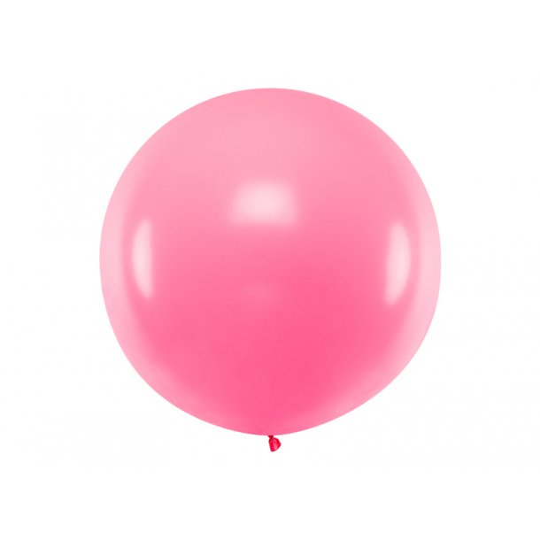 Ballong - Gigantisk - Pastell - Rosa - 1 meter