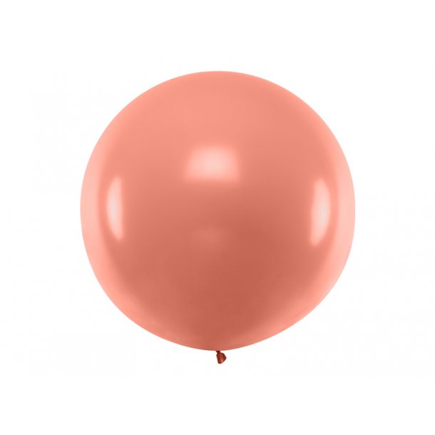 Ballong - Gigantisk - Metallic - Rosgull - 1 meter