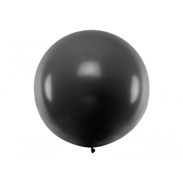 Ballong - Gigantisk - Pastell - Svart - 1 meter