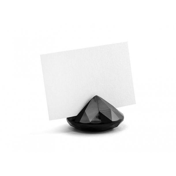 Bordkortholdere - Diamanter - Svarte - 10 stk
