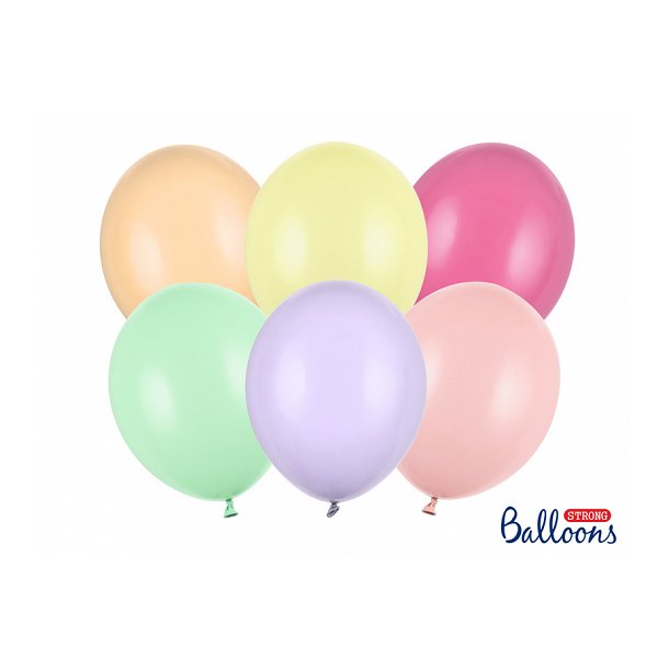 Ballonger - Strong - Assorterte pastellfarger - 30 cm - 50 stk